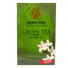 Horse Head Green Tea W/ Jasmine Tea Bags (20 CT) - Papaya Express