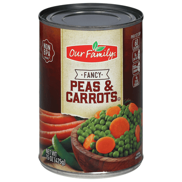 Our Family Peas & Carrots (15 oz) - Papaya Express