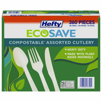 Hefty Eco Save Compostable Assorted Cutlery (360 pcs) - Papaya Express