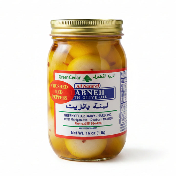 Green Cedar Labneh W/ Crushed Pepper Jar (16oz) - Papaya Express