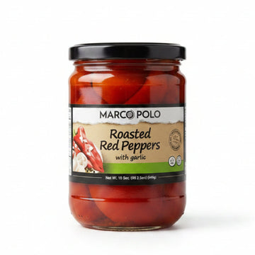 Marco Polo Roasted Peppers w/Garlic(19.3OZ) - Papaya Express