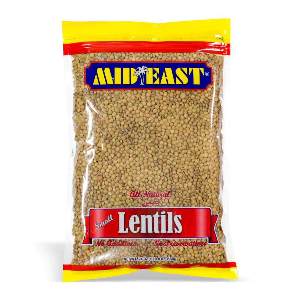 Mideast Small Green Lentils (24OZ) - Papaya Express