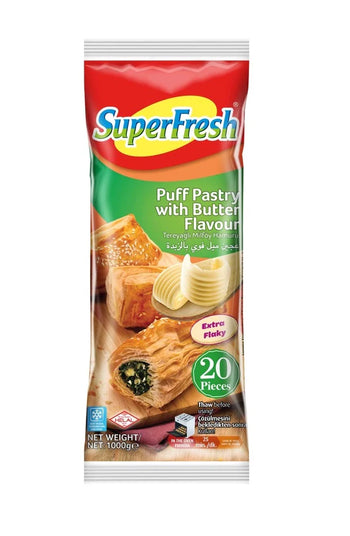 Super Fresh Puff Pastry W/Butter Flavour(20 CT) - Papaya Express