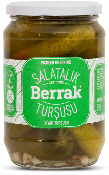 Berrak Pickled Smooth Gherkins (24oz) - Papaya Express