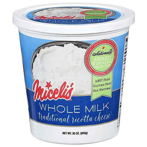 Micelis Whole Milk Ricotta Cheese (30 oz)