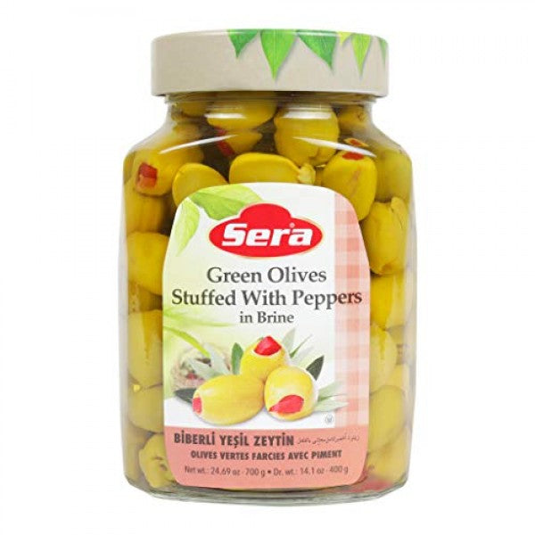 Sera Green Olives Stuffed With Red Peppers (700g) - Papaya Express