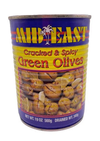 MidEast cracked green olives W/ chili (1.25 kg)