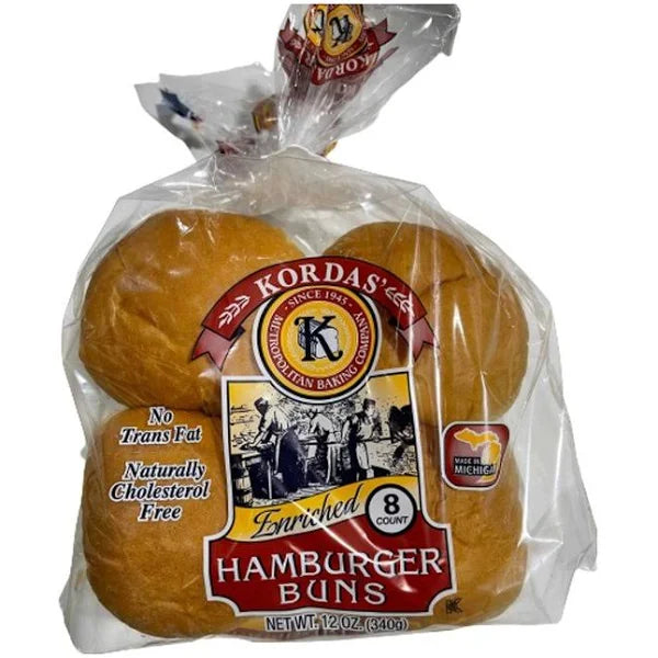 KORDAS HAMBURGER BUNS 8CT(12oz) - Papaya Express