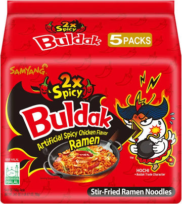 SamYang Noodles 2xSpicy Hot Chicken Ramen (5pck x 4.5oz) - Papaya Express