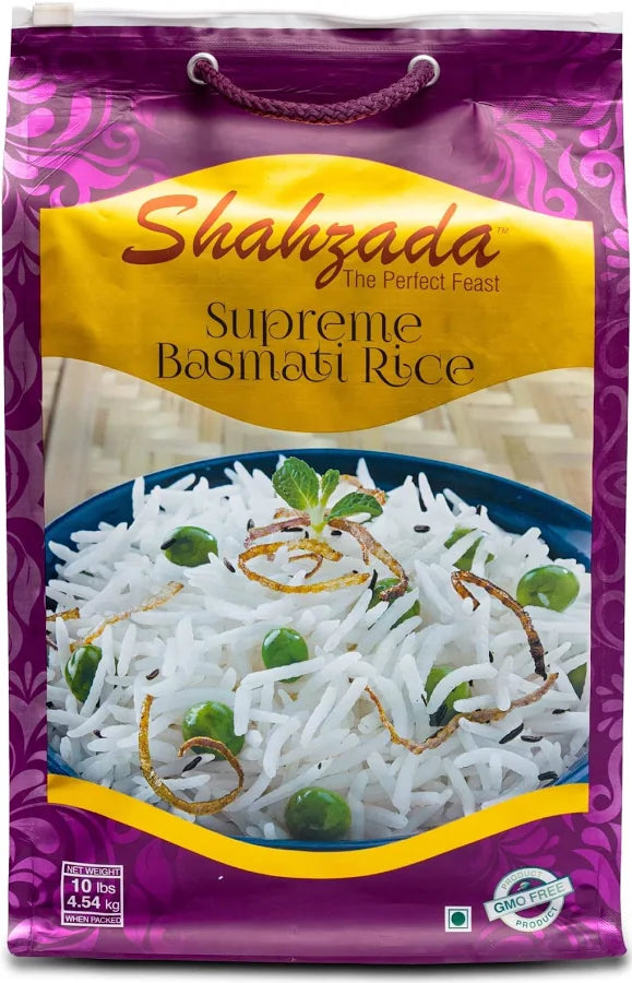 Shahzada Supreme Basmati Rice (10LB) - Papaya Express
