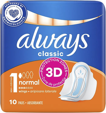 Always Classic 3D Normal (10 pads) - Papaya Express