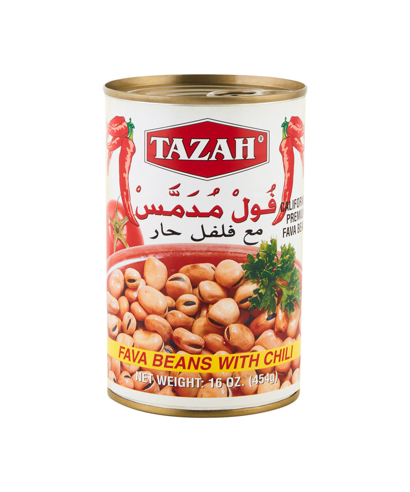 Tazah Fava Beans With Chili 16oz - Papaya Express