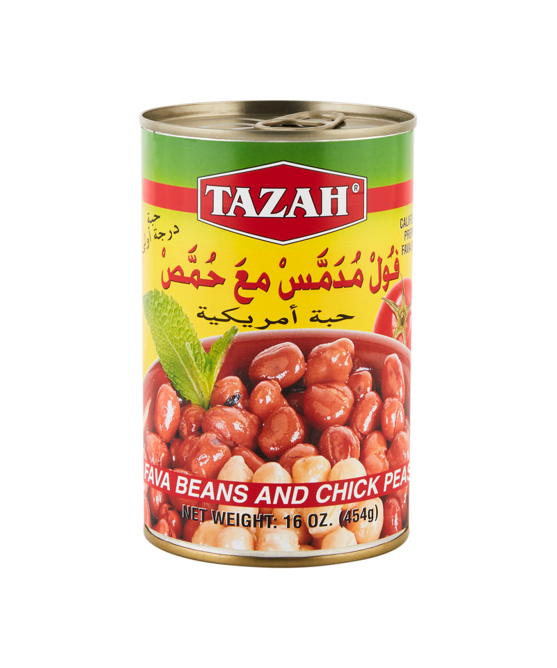 Tazah Fava Beans And Chick Peas 16oz - Papaya Express