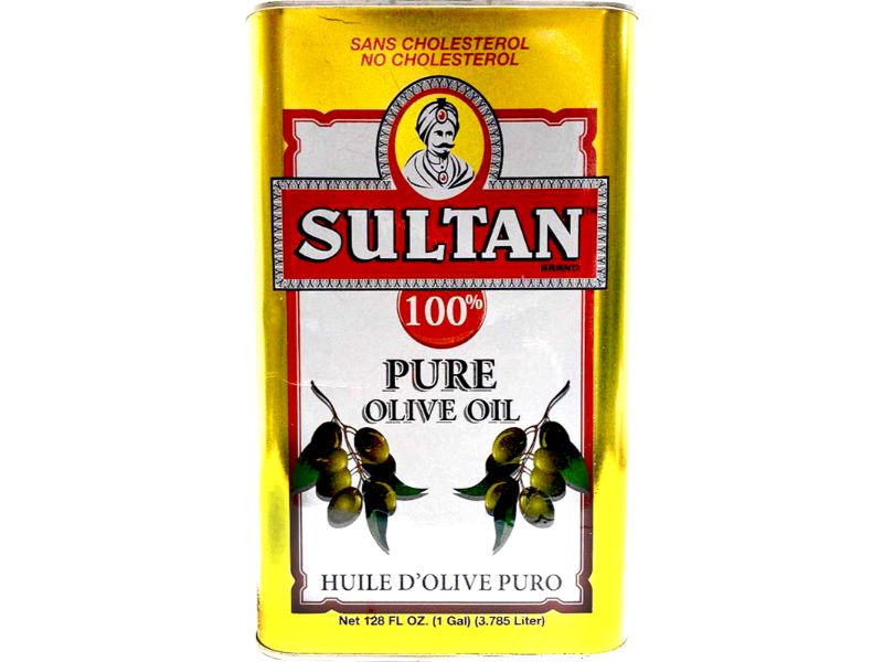 Sultan Pure Olive Oil Tin, 1 Gal - Papaya Express