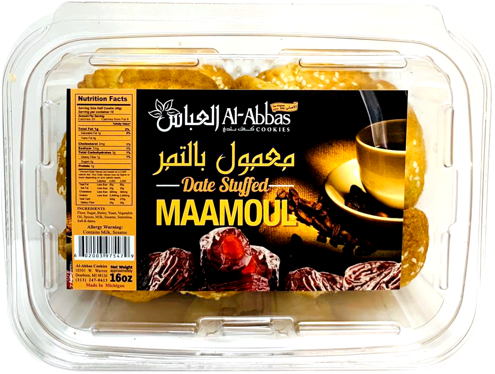 Al-Abbas Cookies Date Stuffed Maamoul 16oz - Papaya Express