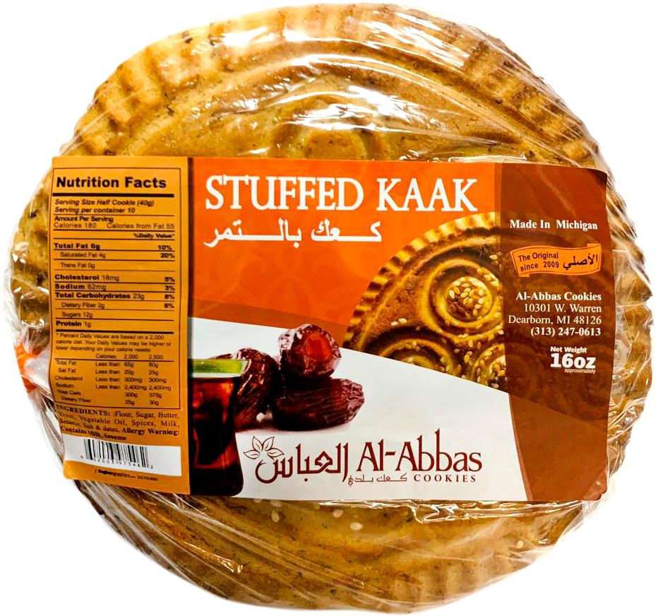 Al-Abbas Cookies Date Stuffed Kaak 16oz - Papaya Express