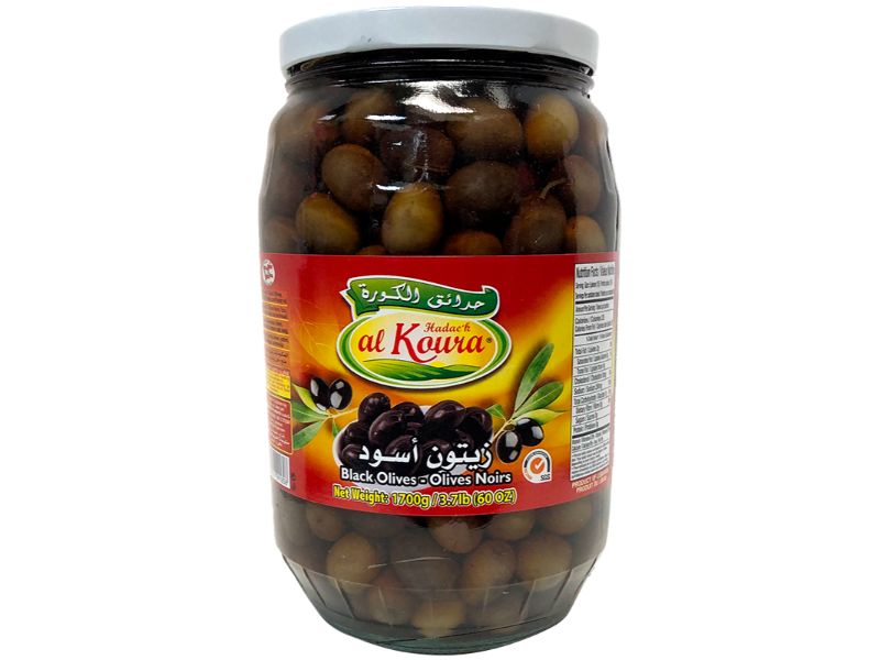 Al Koura Black Olives Large, 1700g - Papaya Express