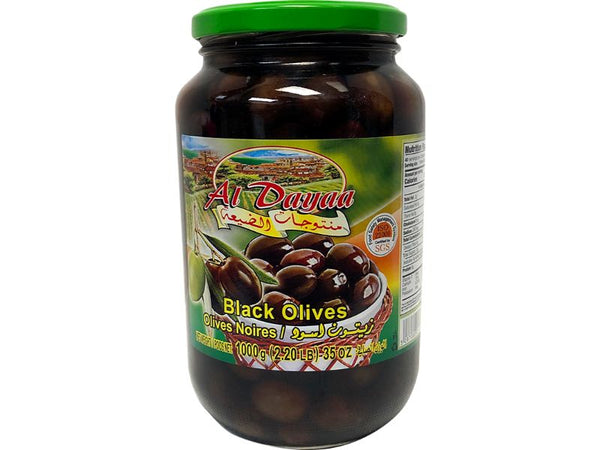 Al Dayaa Black Olives Large, 1700g - Papaya Express